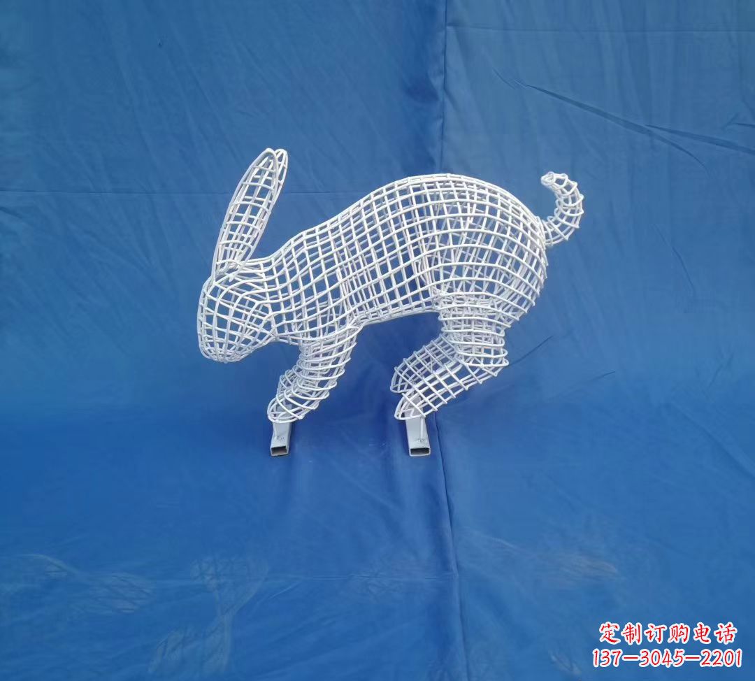 温州唯美精致的镂空兔子公园雕塑