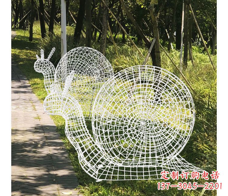 温州精致镂空不锈钢蜗牛雕塑