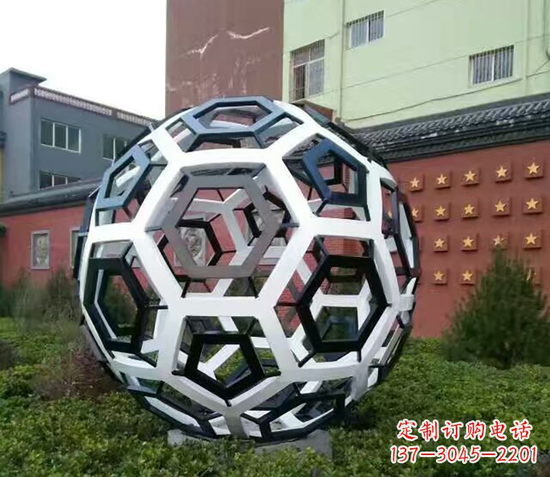 温州中领雕塑定制足球公园不锈钢雕塑