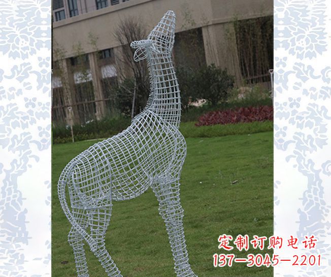 温州外观精美的不锈钢长颈鹿雕塑