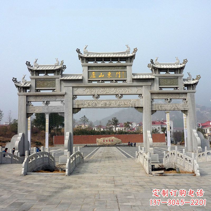 温州庐山大门石牌坊雕塑特色产品介绍