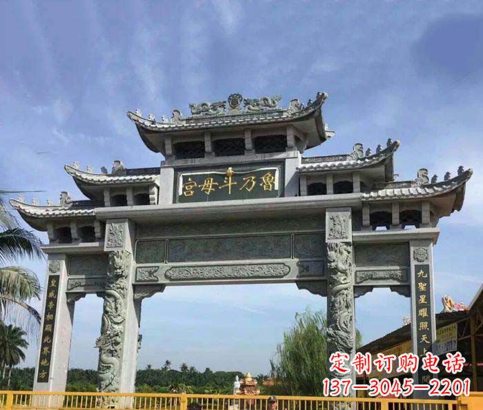 温州独具特色的石雕牌坊雕塑