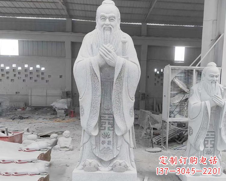温州精美的孔子雕像,精雕细琢,彰显文明之美