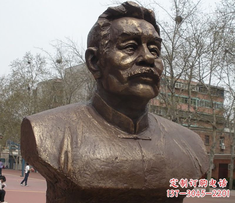 温州鲁迅胸像名人铜雕是中领雕塑公司定制的一款…