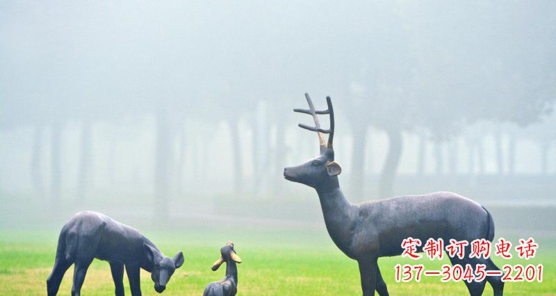 温州鹿一家:精美绝伦的动物铜雕