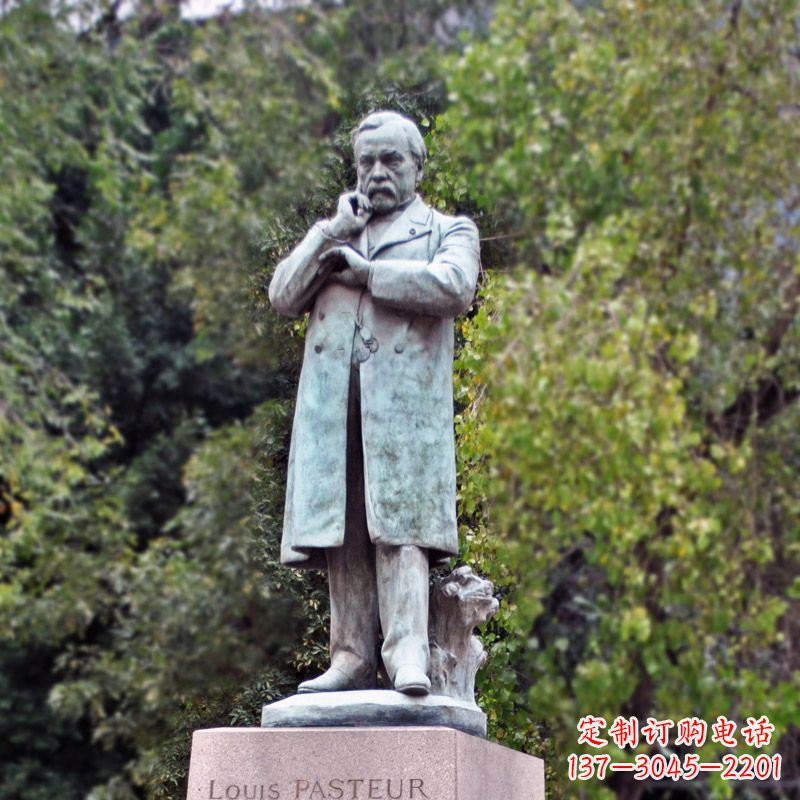 温州领雕塑-路易斯·巴斯德站姿雕像