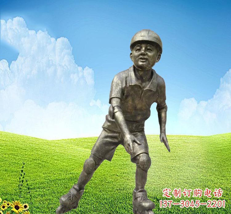 温州领雕塑:儿童公园里的铜雕精灵