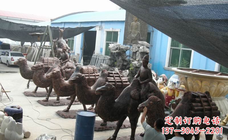 温州骆驼公园动物铜雕魅力无限
