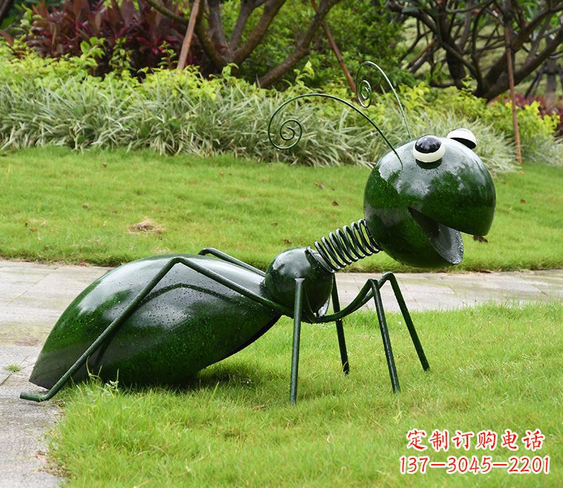 温州绿色落尾蚂蚁不锈钢摆件雕塑