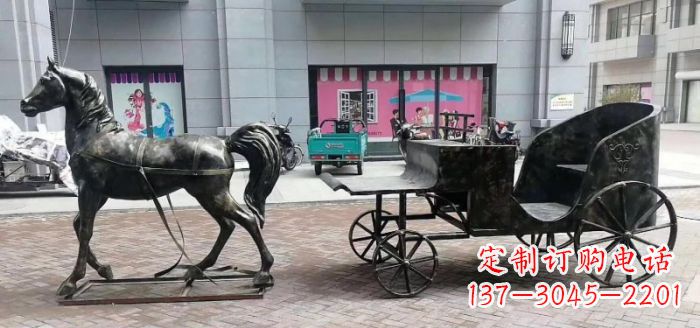 温州高质量马车景观铜雕