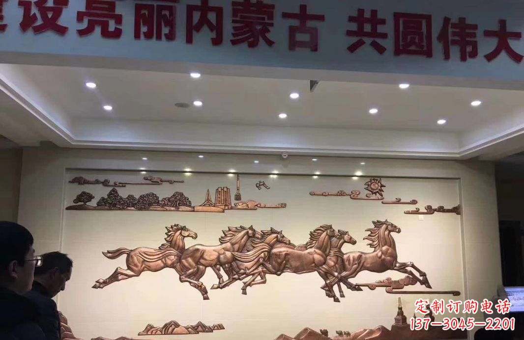 温州完美展示马到成功的铜马雕塑