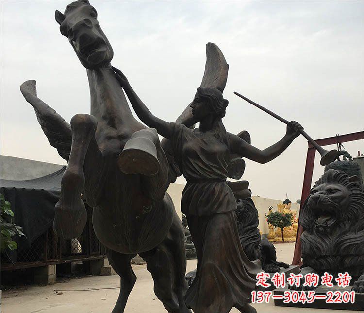 温州精美马动物铜雕摆件