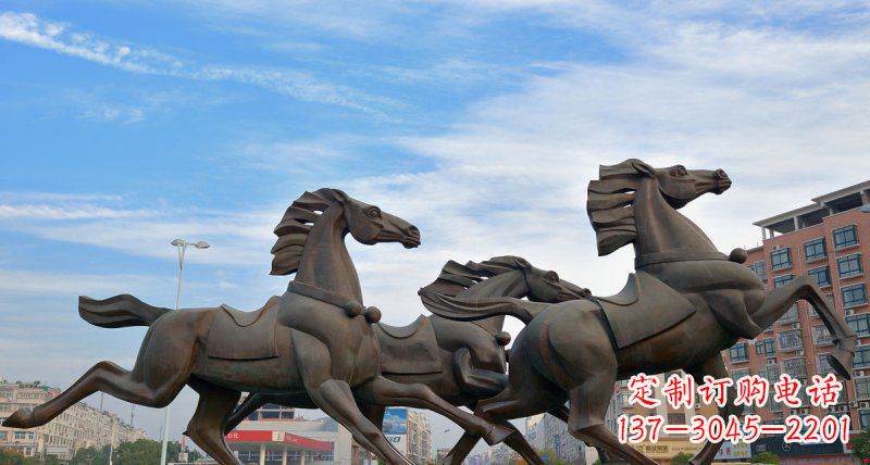 温州马广场动物铜雕塑，精致细腻魅力无穷
