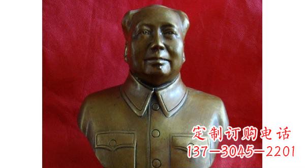 温州毛主席伟人胸像铜雕,精美纳米工艺制作