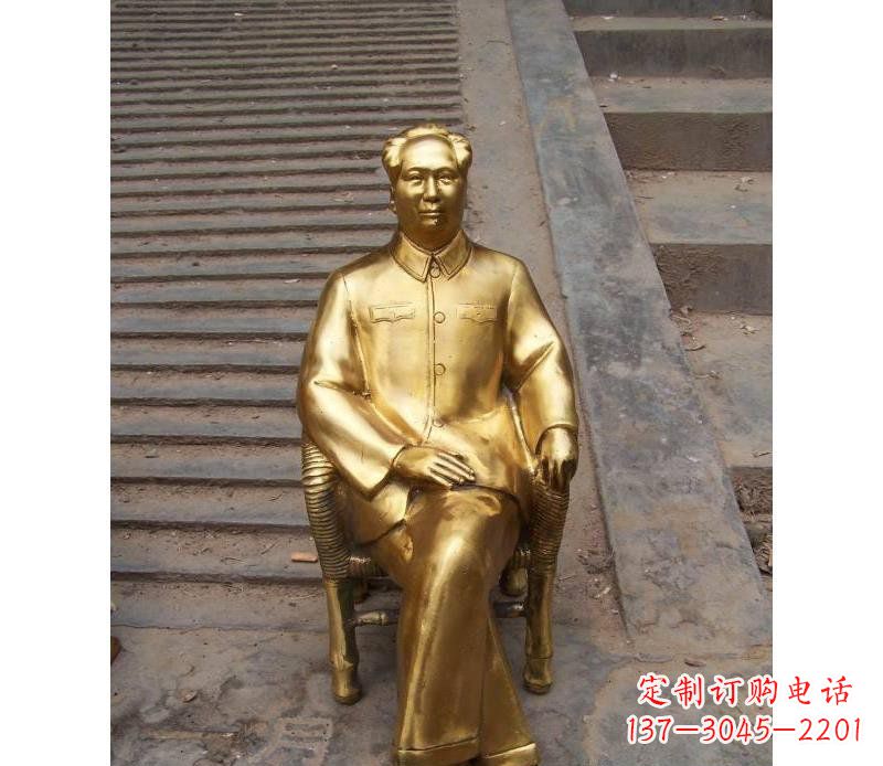 温州毛泽东伟人铜雕纪念像