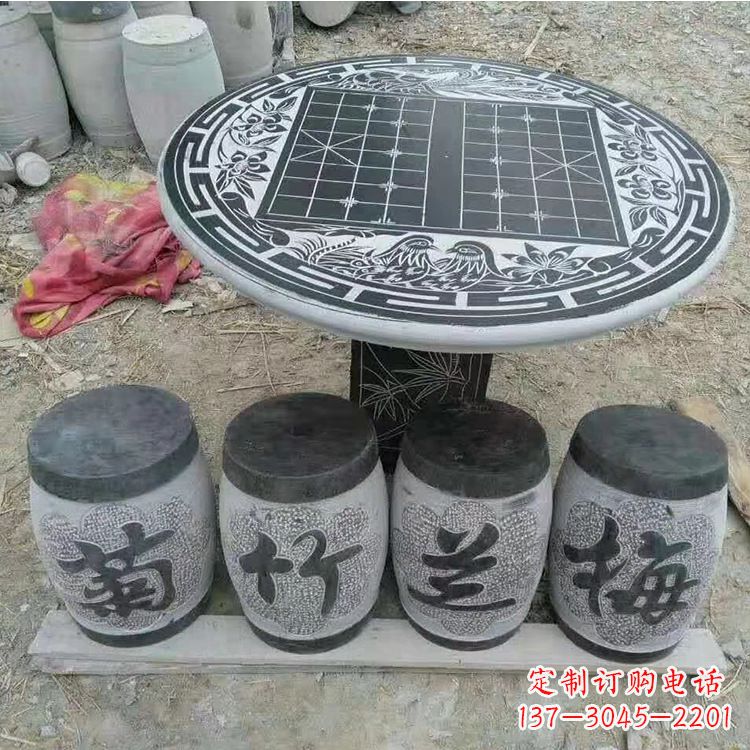 温州传统文化融入石桌凳雕塑