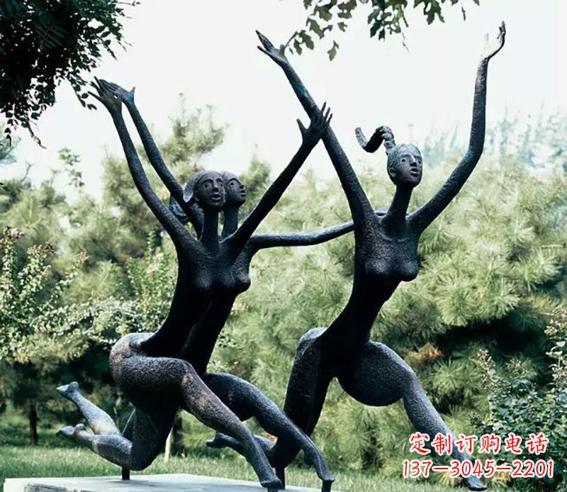 温州精美美女铜雕——绽放出精灵般的美丽