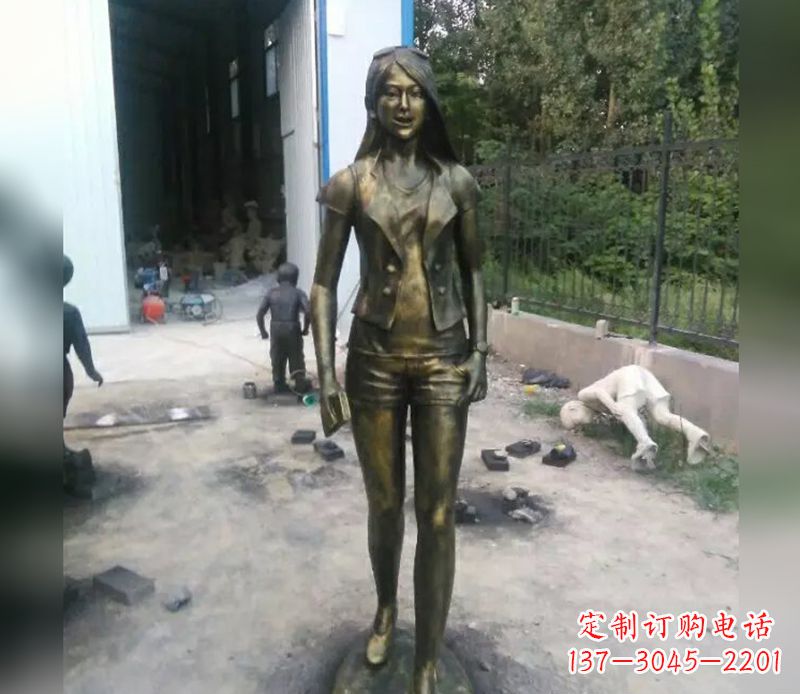 温州深入人心的美女铜雕