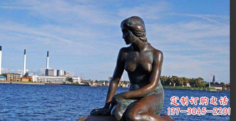 温州欣赏优雅妩媚的美人鱼铜雕