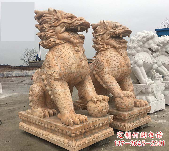 温州麒麟石雕，雕刻精美，让您眼前一亮