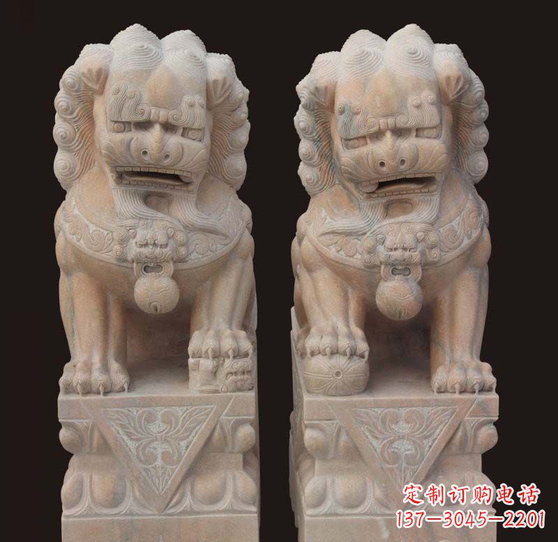 温州传统石狮子雕塑，精美绝伦
