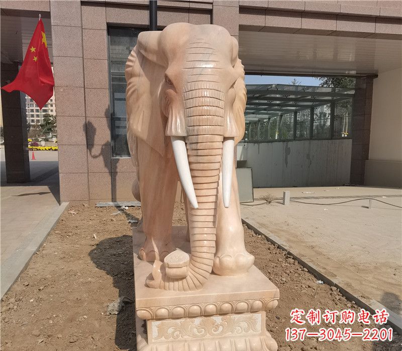 温州品质卓越,大象石雕门口装点