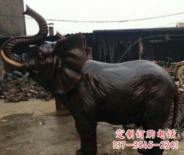 温州精致细腻的大象铜雕