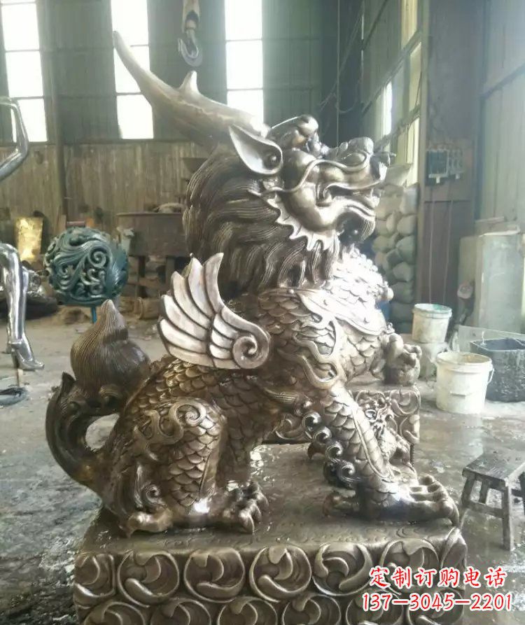 温州精美的麒麟雕塑--专属于你的艺术装饰