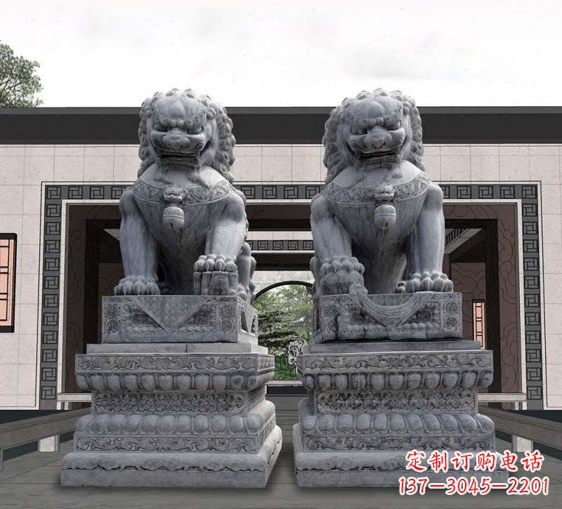 温州青石传统狮子石雕,引领传统艺术气息