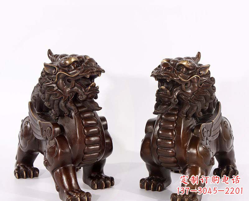温州弘扬中国传统文化,神兽貔貅铜雕
