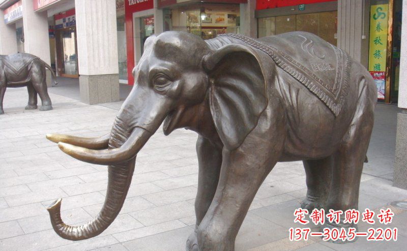 温州祥和如意的铜制大象雕塑