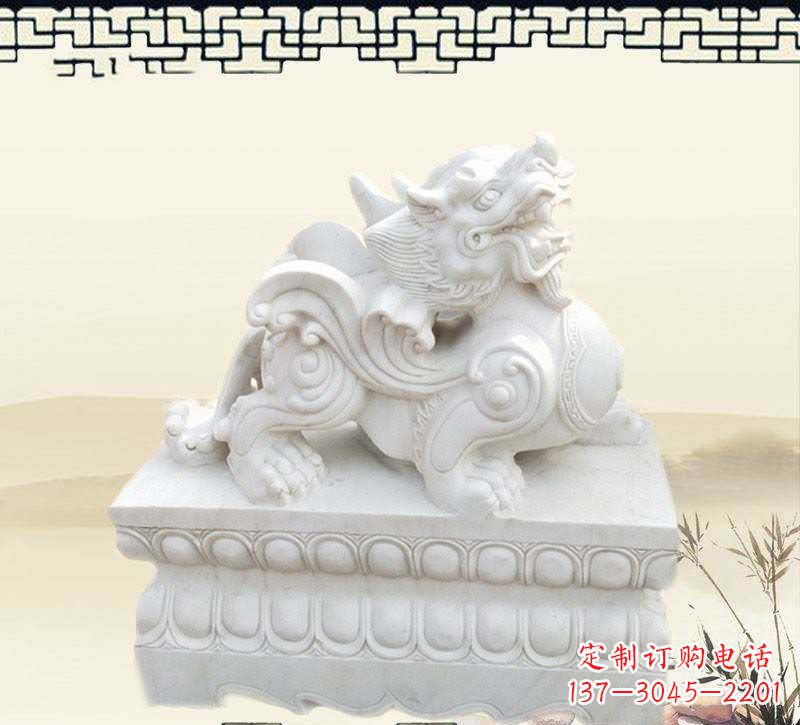 温州精美貔貅石雕雕塑,烘托家门口的神秘感