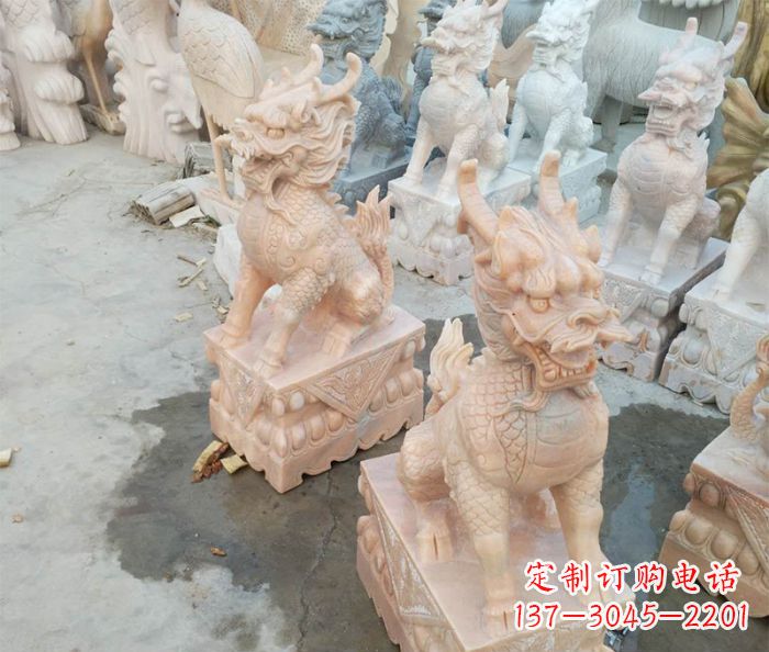温州华丽夺目，雕琢精美的麒麟石雕