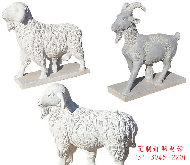 温州绵羊石雕公园动物雕塑-精致耐用的绵羊雕塑