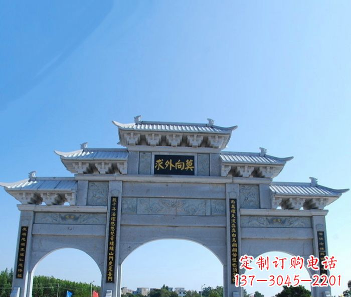 温州手工精美石牌坊雕塑,让您的空间更加美观!