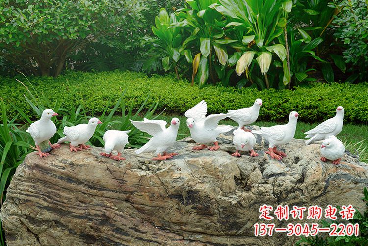 温州鸽子雕塑,母亲抱孩子的传家之宝