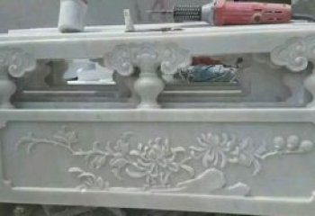 温州汉白玉花朵浮雕栏板