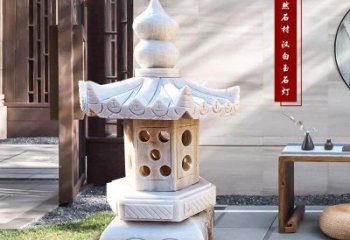 温州中领雕塑-经典经典汉白玉灯笼园林雕塑