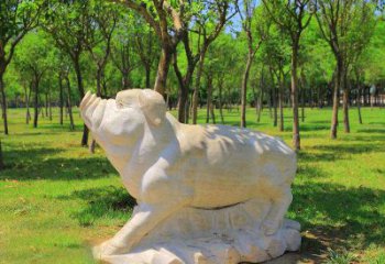 温州传统十二生肖精美手工猪石雕动物雕塑