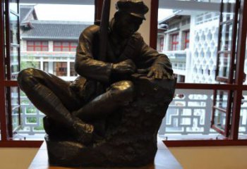 温州铜雕红军战士纪念雕塑，烈士镌刻永恒记忆