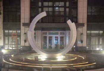 温州不锈钢半圆环雕塑，装饰空间增添品位