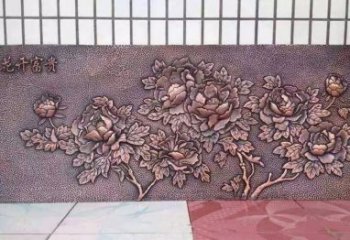 温州精美绝伦的牡丹铜浮雕