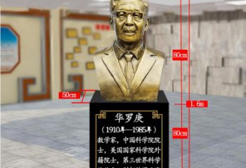 温州精美的华罗庚玻璃钢仿铜雕塑