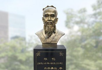 温州精美纯铜雕塑——华佗头像雕塑