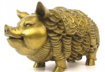 温州欢迎招财猪，用黄铜打造新年祝福