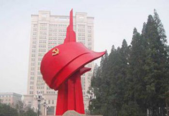 温州不锈钢抽象党旗雕塑，象征着祖国力量