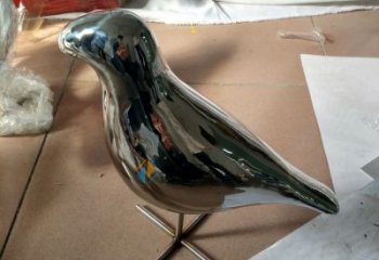 温州精致现代镜面不锈钢鸽子雕塑