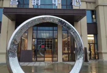 温州镜面圆环不锈钢雕塑