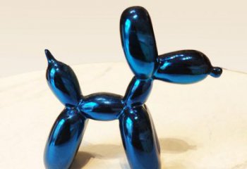 温州蓝色气球狗雕塑摆件，可定制大小