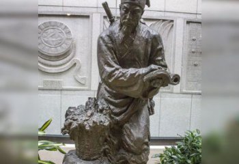 温州中领雕塑自主研发了高雅李时珍铜雕，它以历…